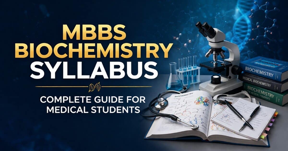 Learn the complete MBBS biochemistry syllabus with easy explanations, important topics