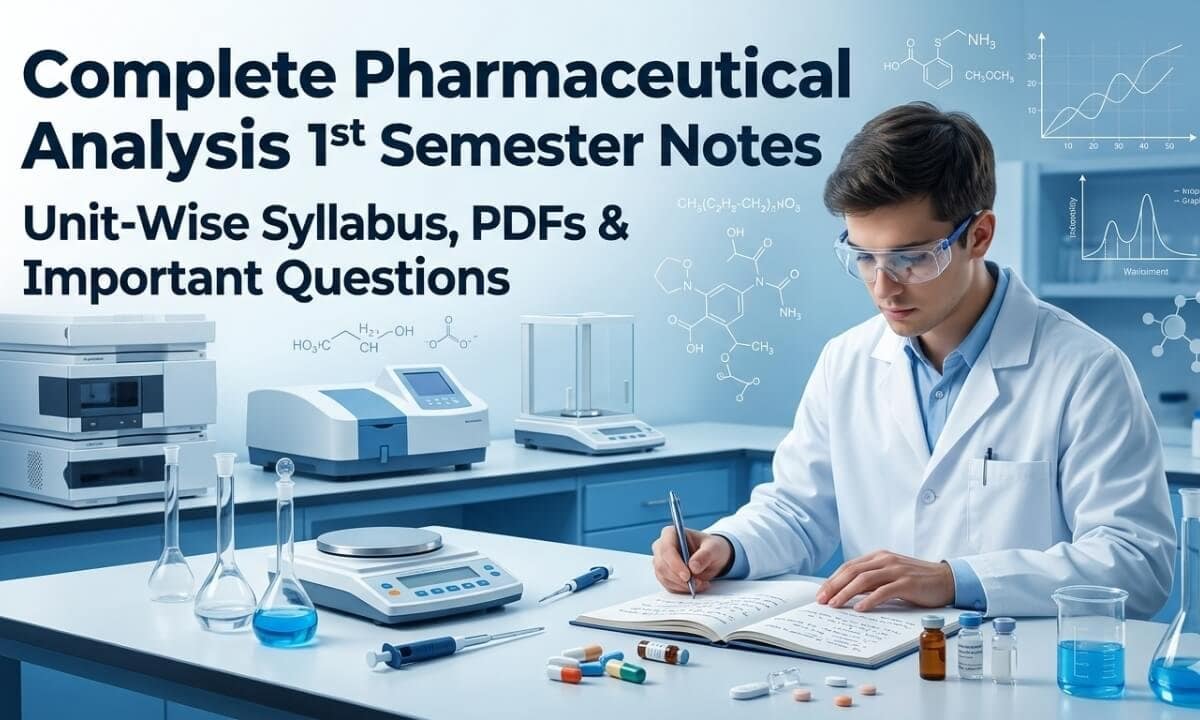 Complete Pharmaceutical Analysis 1st Semester Notes top