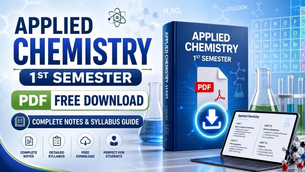 Applied Chemistry 1st Semester PDF Free Download