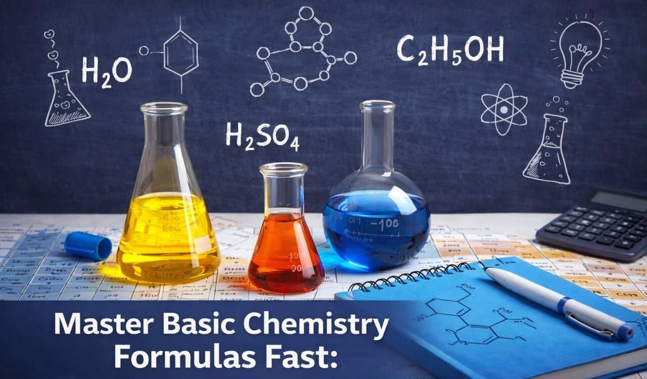 Learn basic chemistry formulas fast with simple tricks and easy explanations.