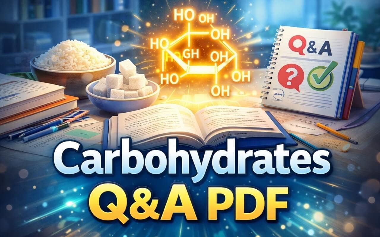 Biochemistry Questions and Answers on Carbohydrates PDF for Exams Preparation