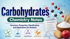 Carbohydrates Chemistry Notes, Structure of Carbohydrates, Classification of Carbohydrates, Properties of Carbohydrates, Types of Carbohydrates, Carbohydrates in Chemistry, Monosaccharides Disaccharides Polysaccharides, Functions of Carbohydrates, Chemical Properties of Carbohydrates, Carbohydrates Notes PDF,